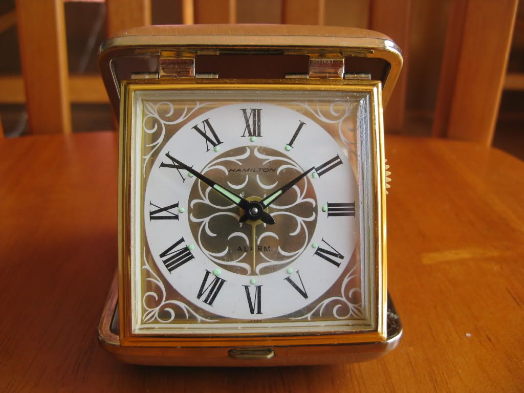 Vintage Hamilton and Tourist clamshell travel alarm clocks WatchUSeek Watch Forums