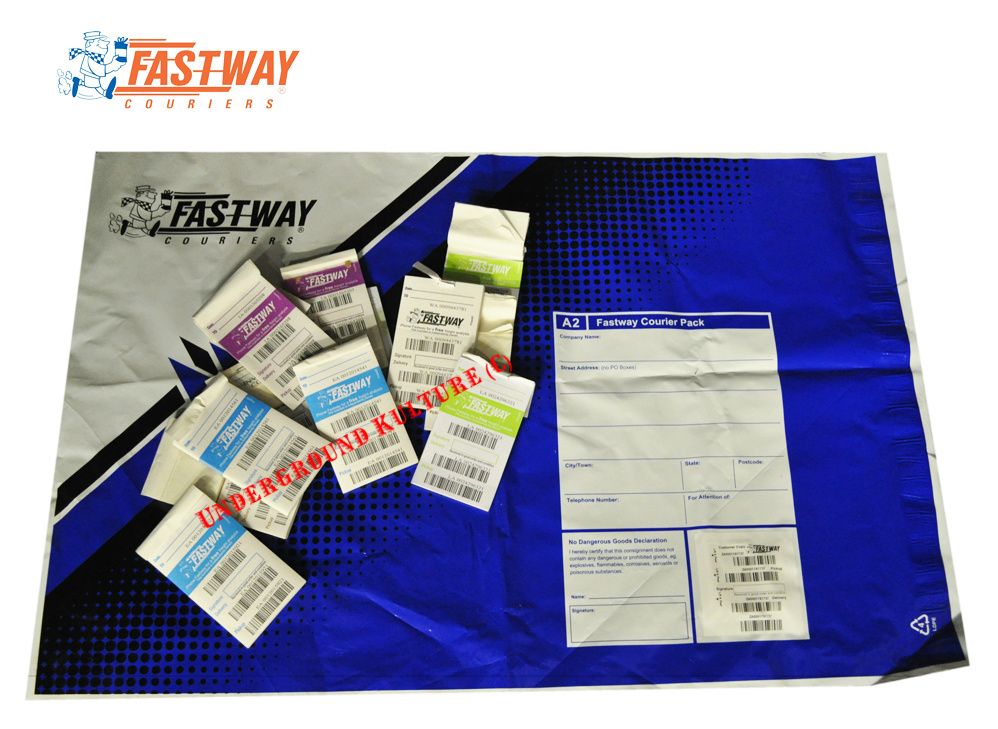 Fastway Couiers Labels/Tickets Bulk Wholesale Blue, Brown, Green