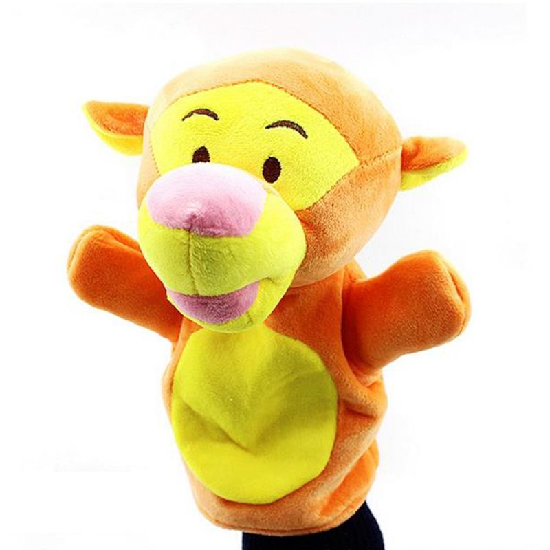 cute cartoon tigger baby kids hand glove puppet plush soft doll