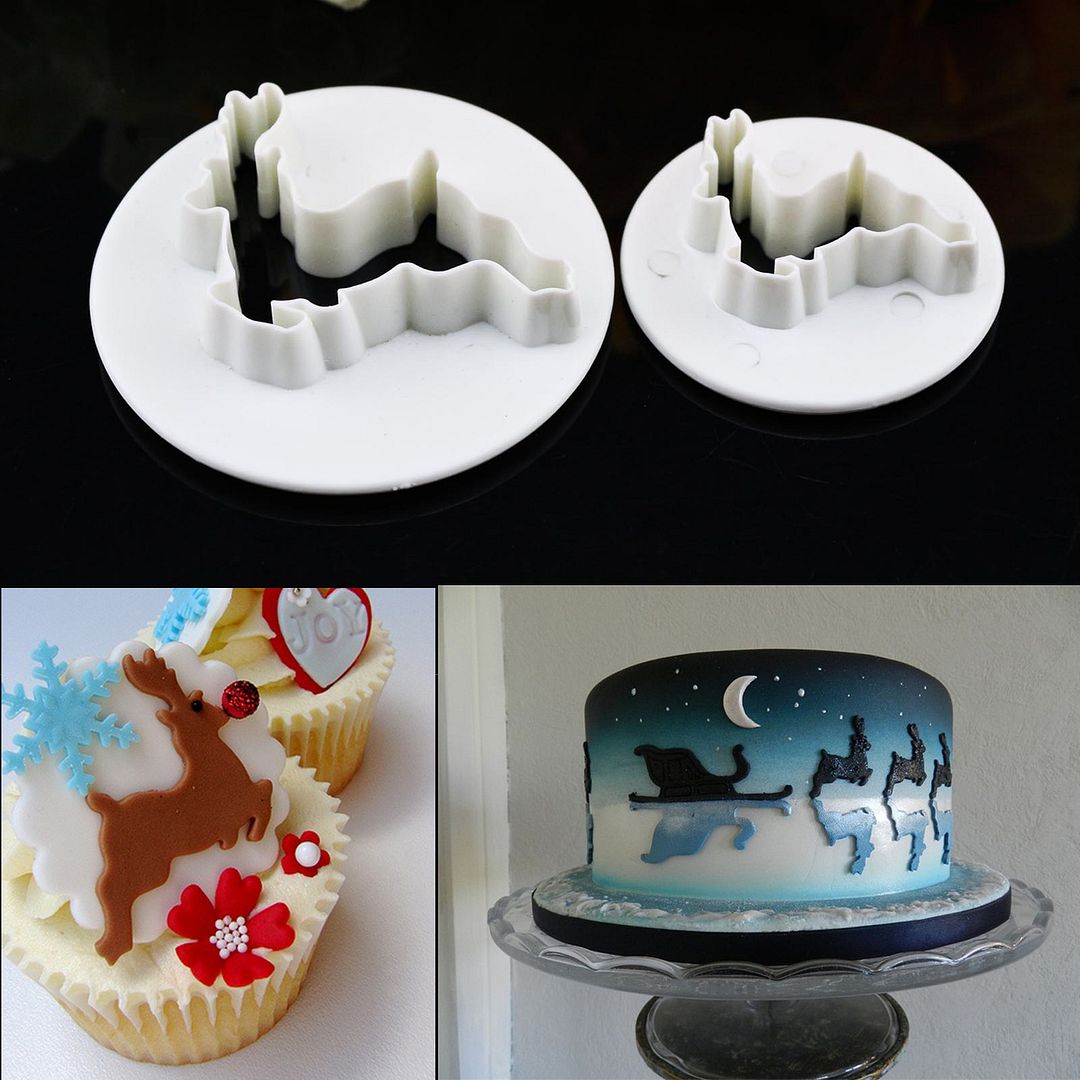 19 Sets Sugarcraft Cake Fondant Icing Plunger Cookie Cutters Decorating