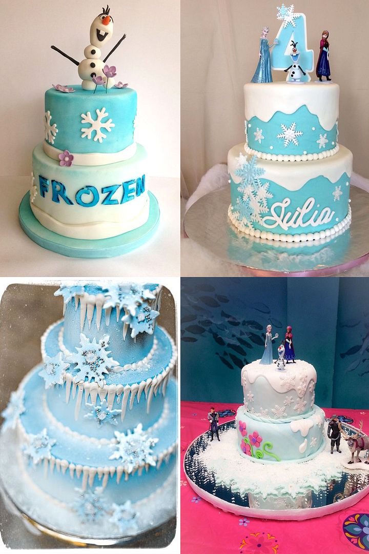 frozen figures set for cake