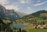 Engelberg, Switzerland (1988) | Engelberg is at the foot of Mt Titlis. I was taking a cable car up the Mt Titlis, as the cable up lift up into the sky, looking backward is the beautiful Engelberg. Very Julie Andrew's Sound of Music kind of scenery.