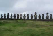 Easter Island, Chile (2009) || Visited Easter Island on Nov 14-17, 2009, during my solo backpack trip to South America. This is the most specticular view on the island, although during this whole trip to Easter Is., it was raining all the time!