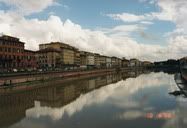 Pisa, Italy (1998) || This river is like The River of Dream to me, look at that reflection. Comparing Pisa with another popular Italian city Florence, I would have no doubt and pick Pisa to visit again. Don't know why, it's a small town, very relaxing to walk around, the leaning tower is touristy but not unbearable. All I remember about Florence is that it is very expensive to do anything and lines everywhere.