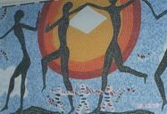 Rome, Italy (1998) | This was taken in a metro station in Rome. I was caught by the happiness this wall art trying to portray. I call it the Joy of Life.