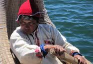 Isla Uros, Lake Titicaca, Peru (2009) | The boatman on Isla Uros.