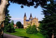 Indiana, United States (2003) | The time this picture was taken was not clear, but it was in between 2003 and 2004, the first two years when I lived in the United States. Michael and I traveled to this Benedictine Monastery in the middle of Indiana state. It was a place Michael spent a few years studying. Do I remember the nearby town? No. But I remember there was a Denny (a chained restaurant) nearby somewhere, where we ate.