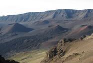 Maui, Hawaii (2007) | Crater valley near Haleakala volcano in Maui, Hawaii. We just watched the sunrise at the peak of Haleakala volcano, as we drove down the hill, we visited this valley, it looks almost like a land you would see on Mars or on the moon.