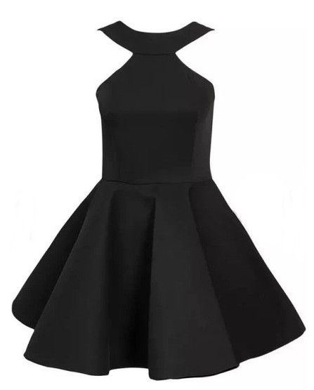 czarna rozkloszowana sukienka
