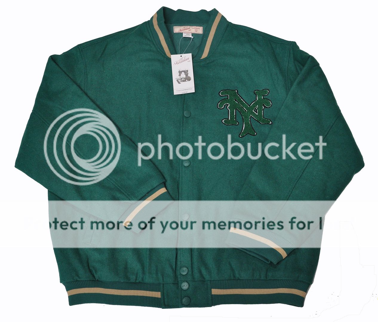 New York NY Green Varsity Baseball Jacket (All sizes)