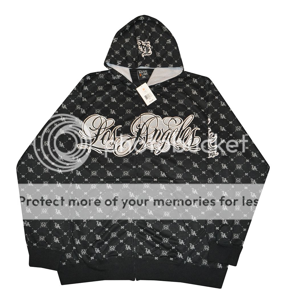 NEW LA Los Angeles Black Hoody Hooded Top (All sizes)