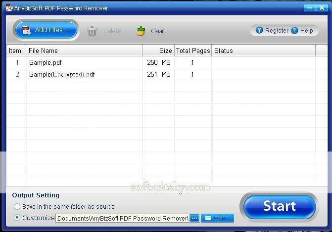 anybizsoft pdf password remover free download