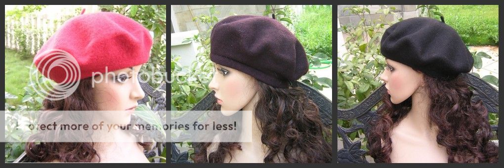 Women Wool Felt French Berets Beret Newsboy Hat Cap Tam  