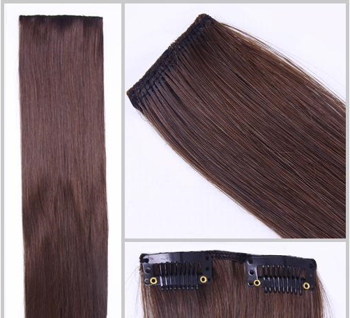   Clip In Synthetic Girl Long Straight Hair Extension Extention 7Colors